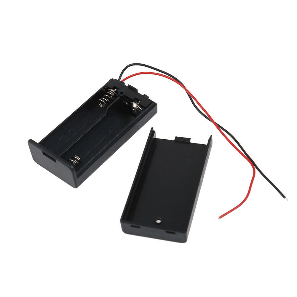 2x AA 3V battery holder connector storage case box ON/OFF switch with lea.l8