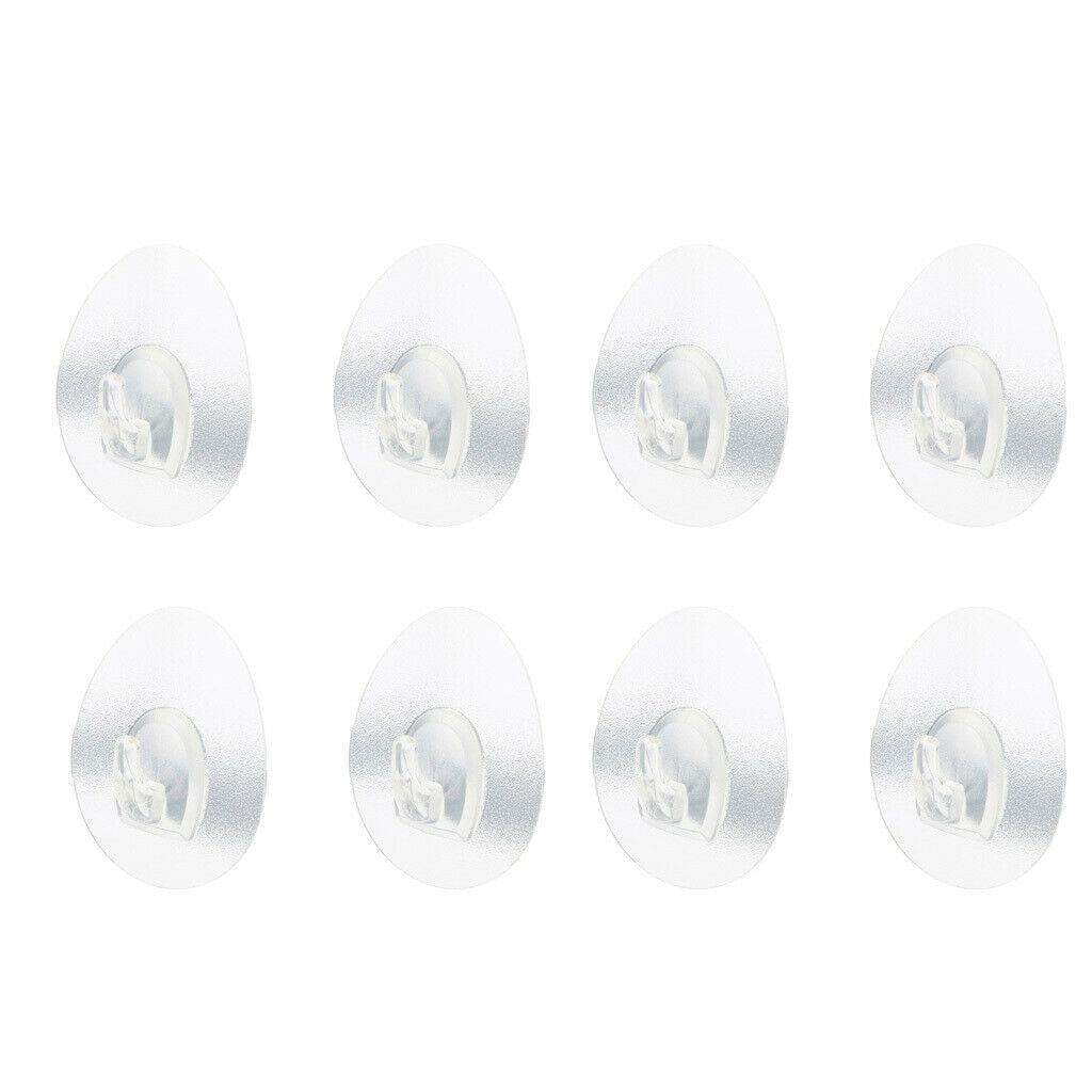 8Pcs Strong Wall Hook Traceless Sticky Clothes Towel Key Coat Robe Hanger