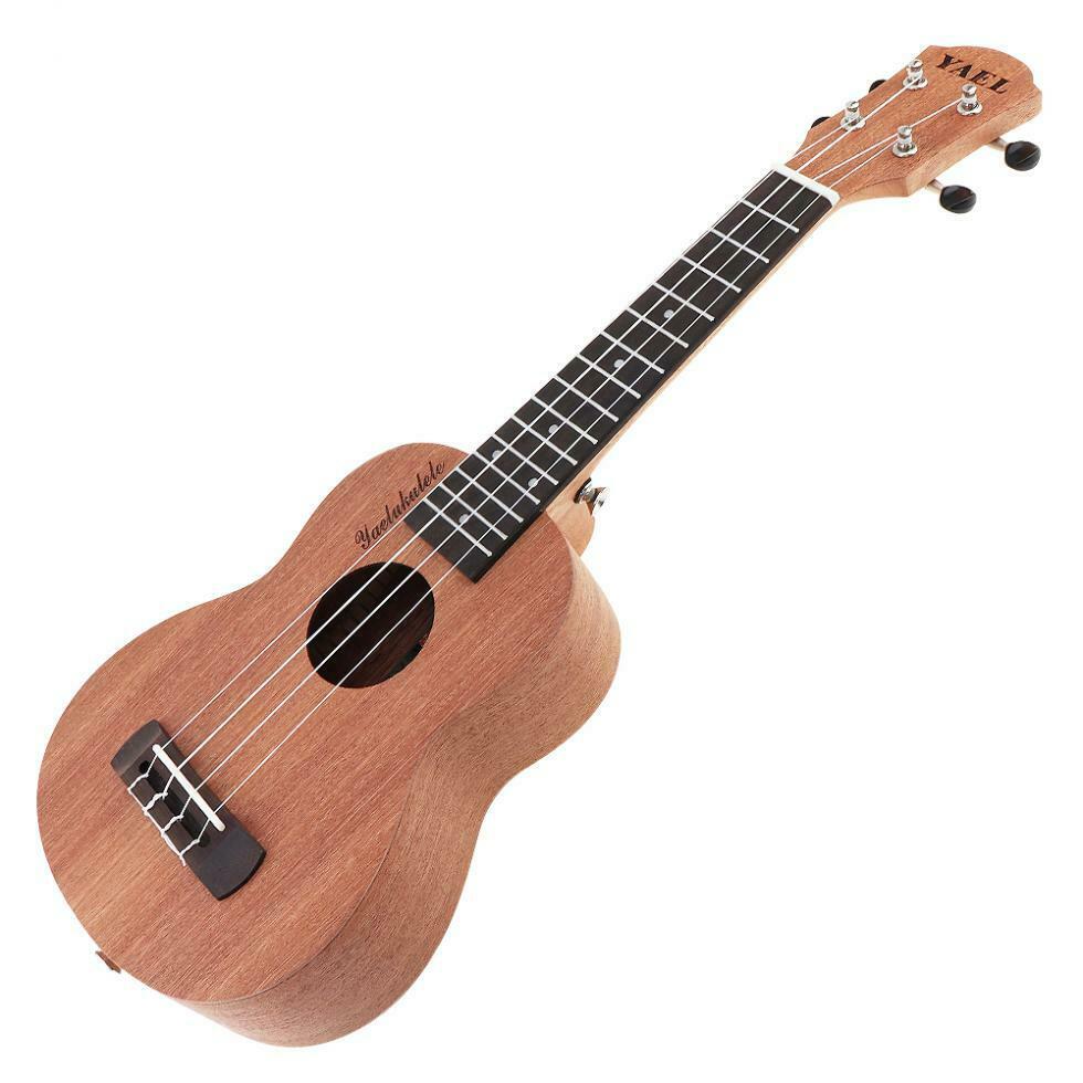 21'' Soprano Ukulele Sapele Wood Four Strings 15 Fret Hawaii Guitar Ukelele