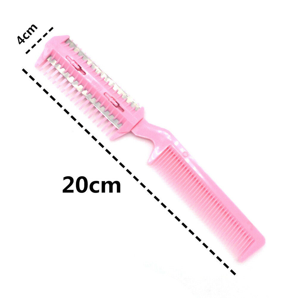 Pet Hair Trimmer Comb 2 Razor Rakes Cutting Grooming Clean Tool for Dog C.l8