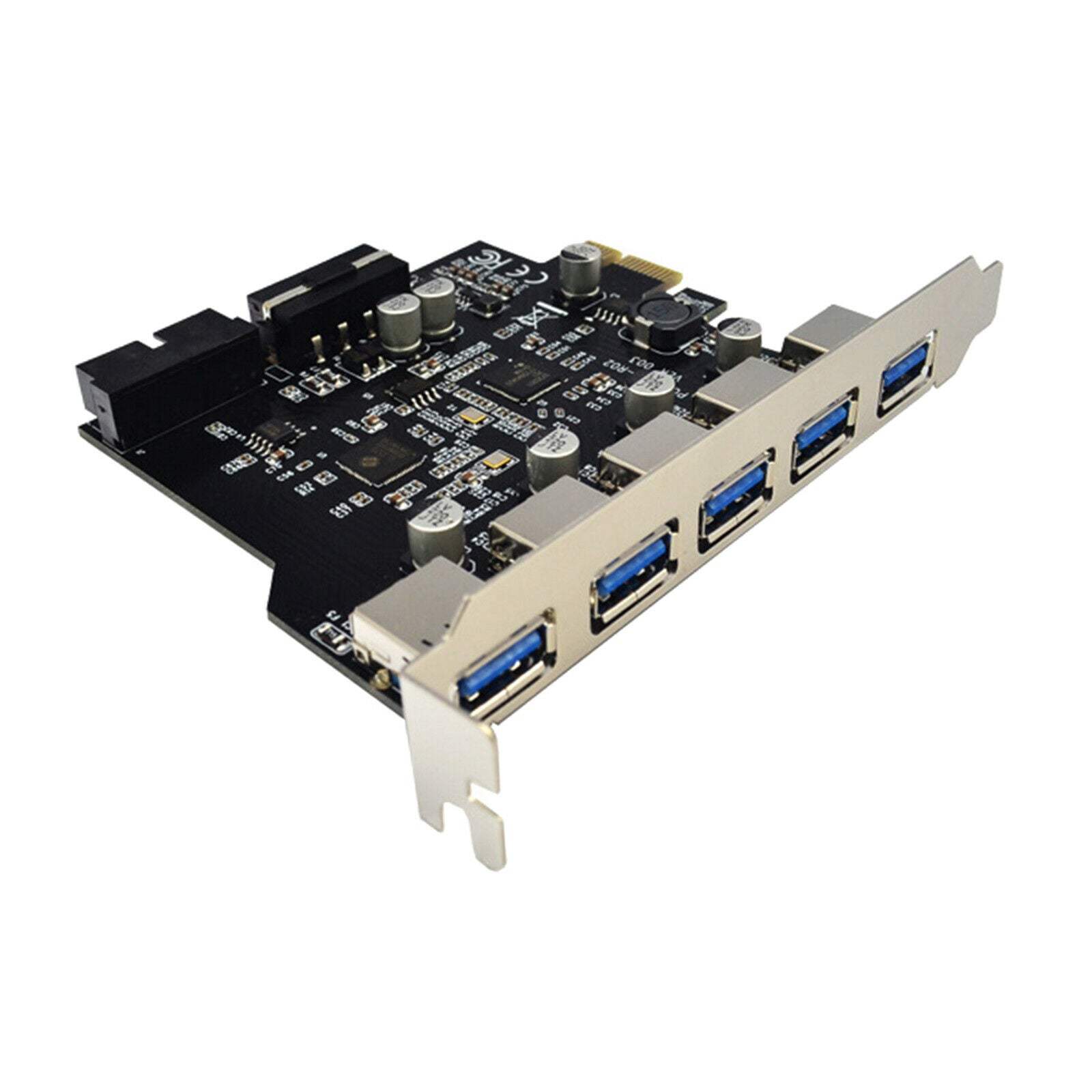 USB 3.0 5Ports 19Pin Expansion Card Adapter Express Extender with Driver CD