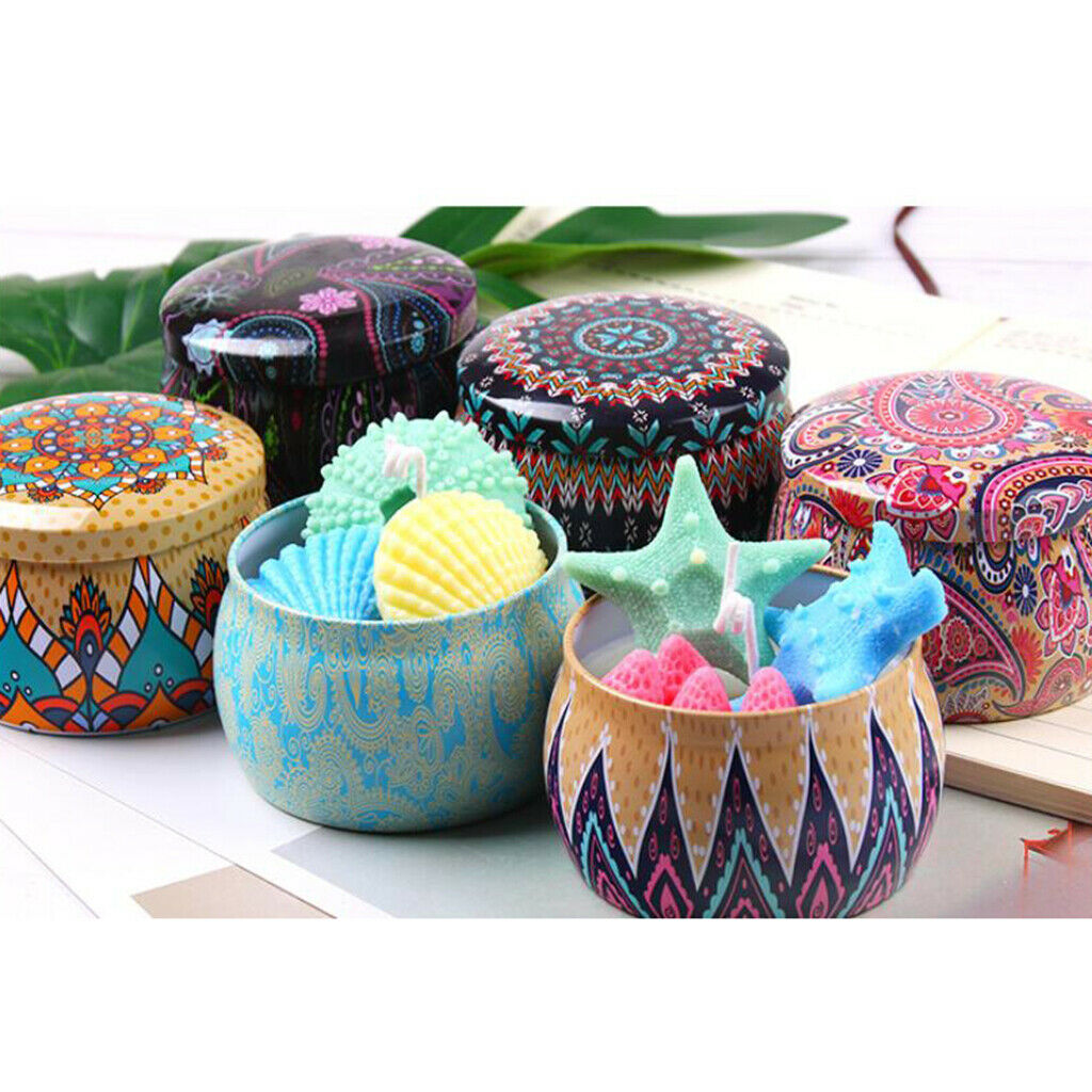 3xTinplate Box Cookies Candy Storage Jar for Christmas Wrapping Gifts Autumn