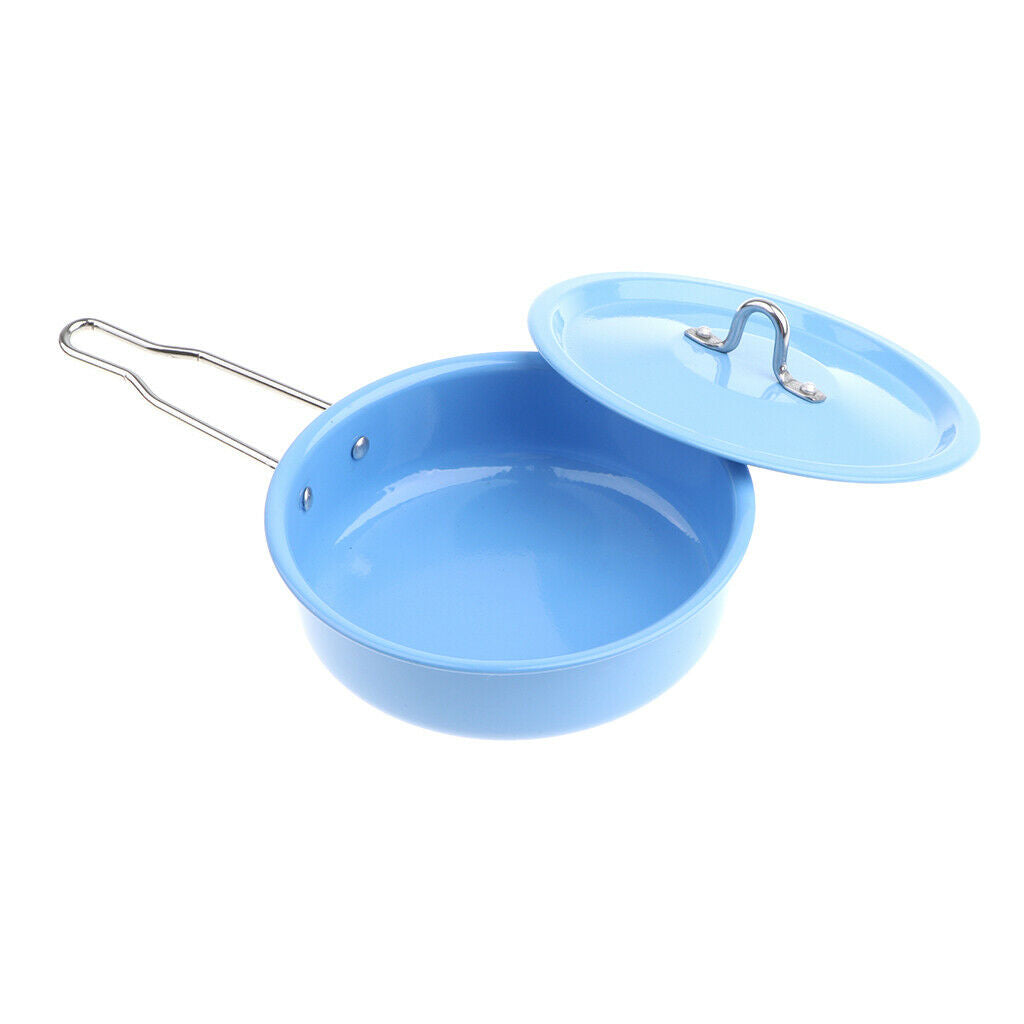 11 Pieces Kids Pretend Play Stainless Steel Cookware Kitchen Pot Pan Utensil