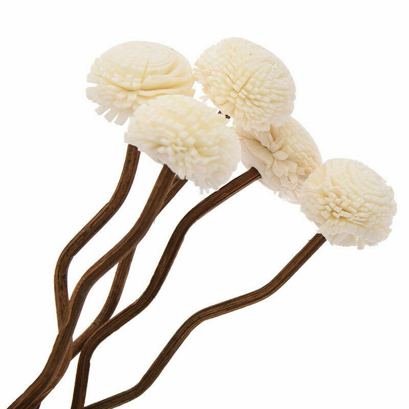 5pcs Wavy Rattan Reeds Flower Fragrance Diffuser Refill Stick Replacement Aroma