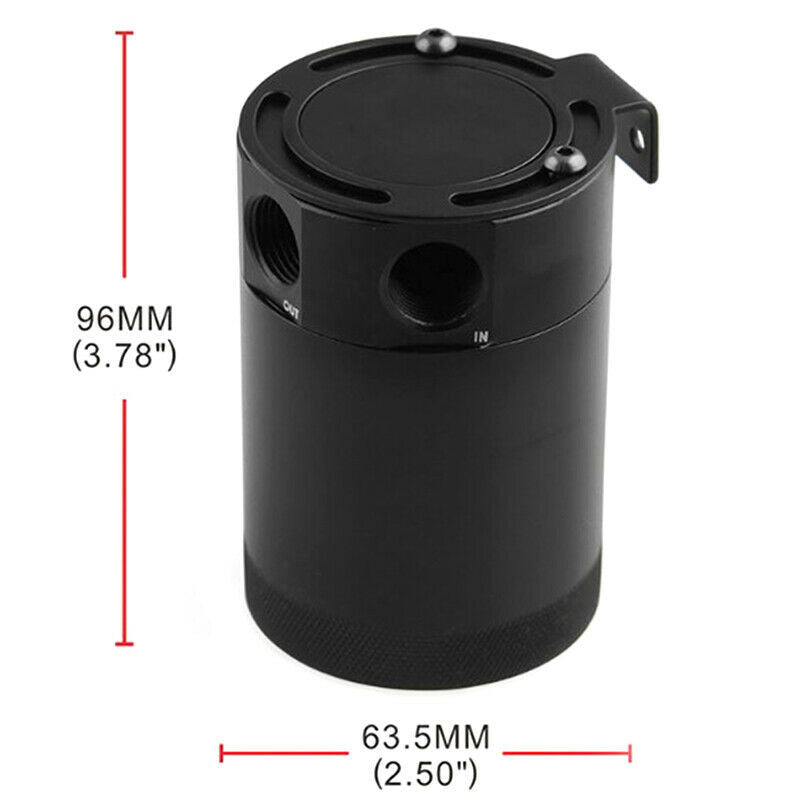 Universal Racing Baffled 3-Port Oil Catch Can/Tank/Reservoir Air-Oil SeparatDEAU