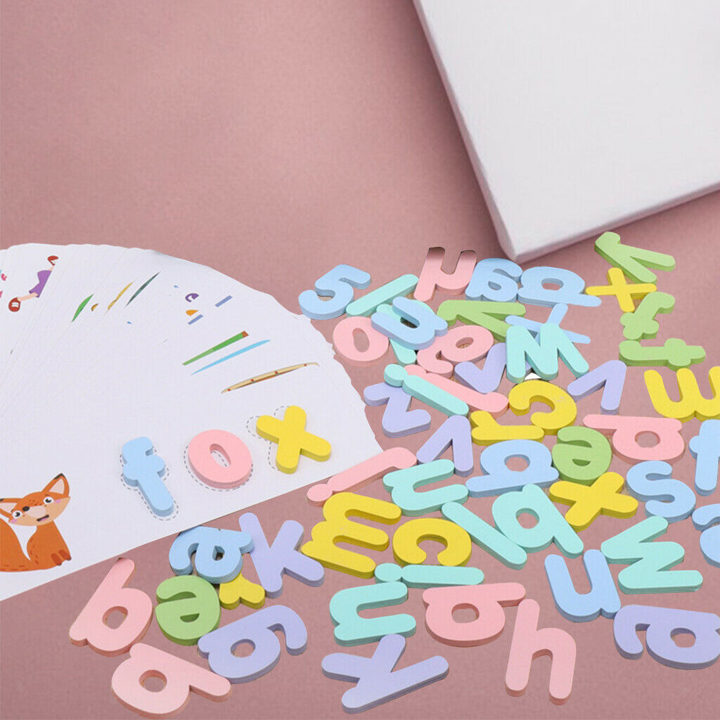 Wooden Alphabet Spelling Word Game Teaching Aids Motor Skill Toys for Kids