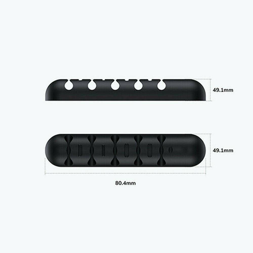 5-Clips Cable Winder Management Black Magnetic Plugs Organizer Wire Holder ~~