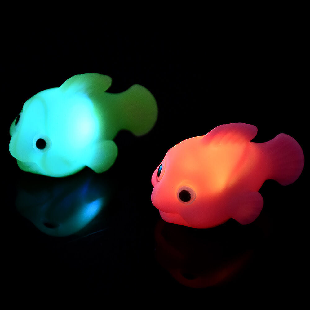 Bathroom LED Fish Light Kids Toys Water Induction Waterproof In Tub Bath Time~