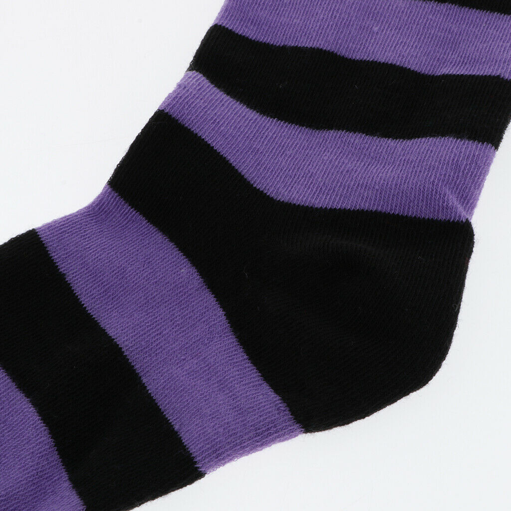 Female Striped Long Thigh High Socks Causal Soft Stockings Fancy Dress Socks