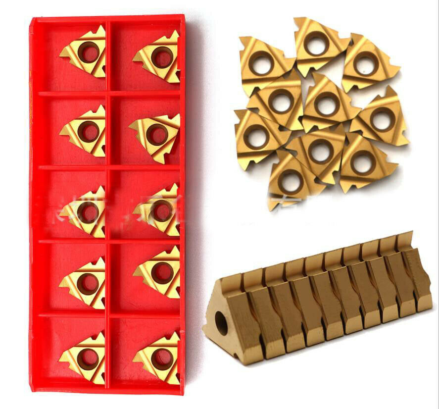 16IR AG60 CNC Inserts Blade Lathe Carbide Thread Cutting Turning Tool 10Pcs