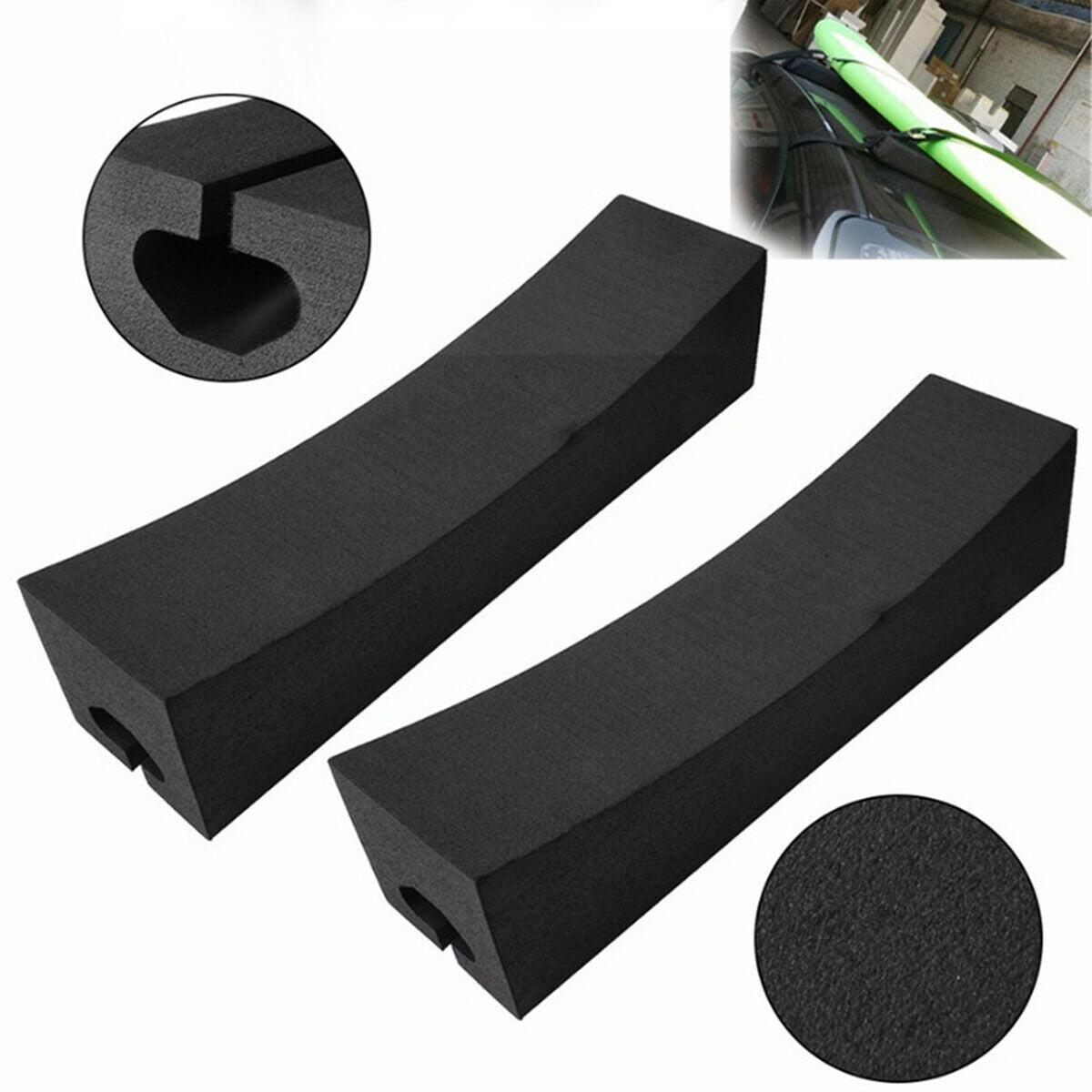 1 Pair 15.94×3.54×3.94"  Universal EVA Soft Car Roof Rack Sink Chuck Clip Cover