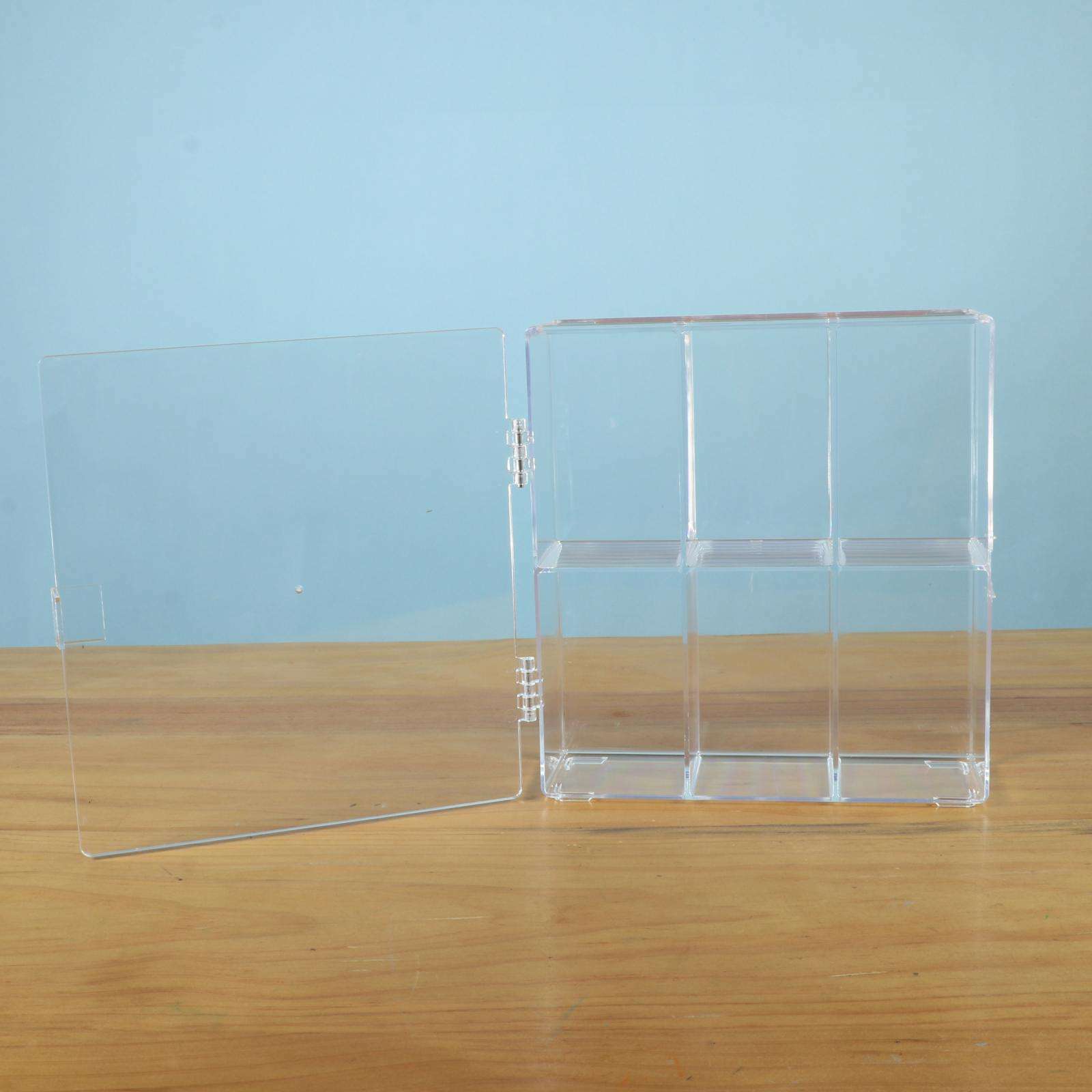 Acrylic Display Rack Assemble 6-Compartment Perspex for Cosmetic Living Room