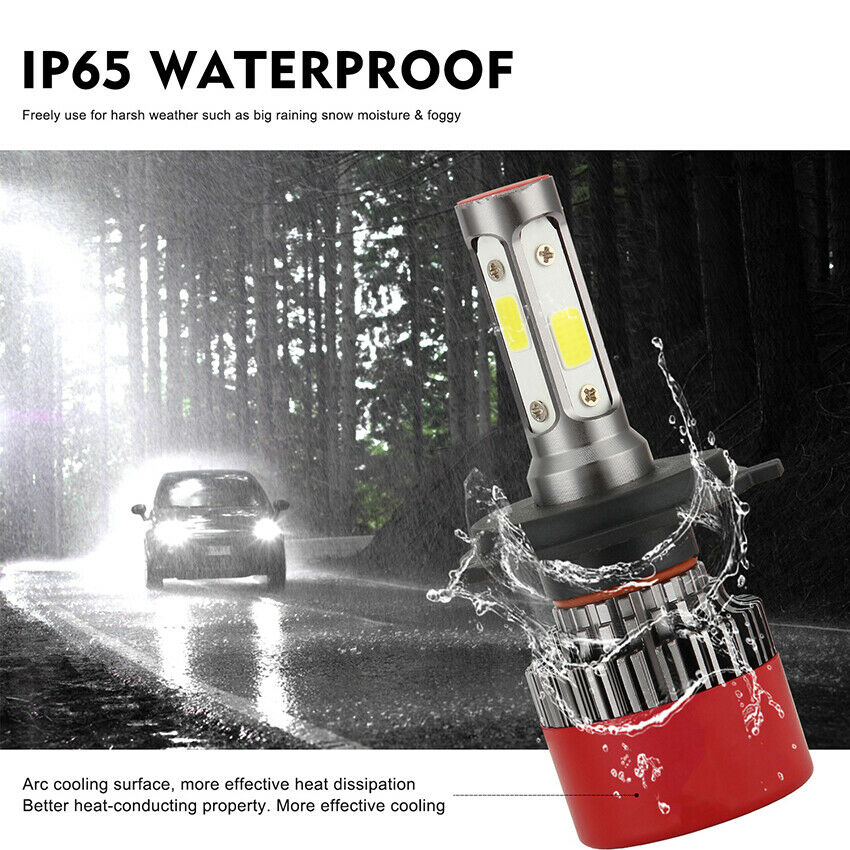 2x H4 HB2 9003 LED Headlight Bulb Ice Blue Kit Hi-Low Beam Bulb Fog Light white