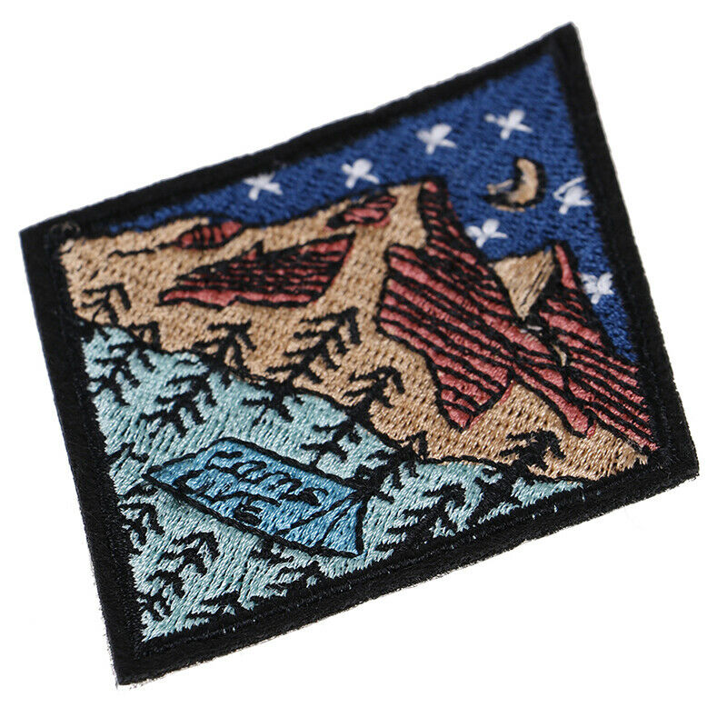 camp life embroidered patch outdoor camping badge applique sew on patch.l8