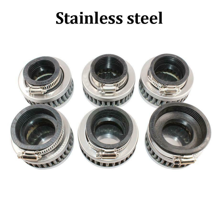 Stainless Steel Air Intake Filter 45MM For Motorcycle ATV Scooter Moped Durable