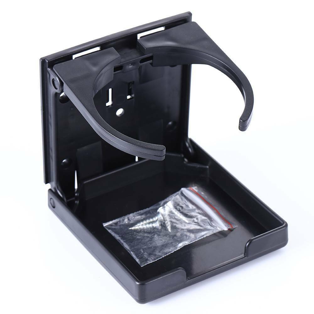Black Universal Adjustable Folding Cup Drink Holder Car Truck Boat Camper RV