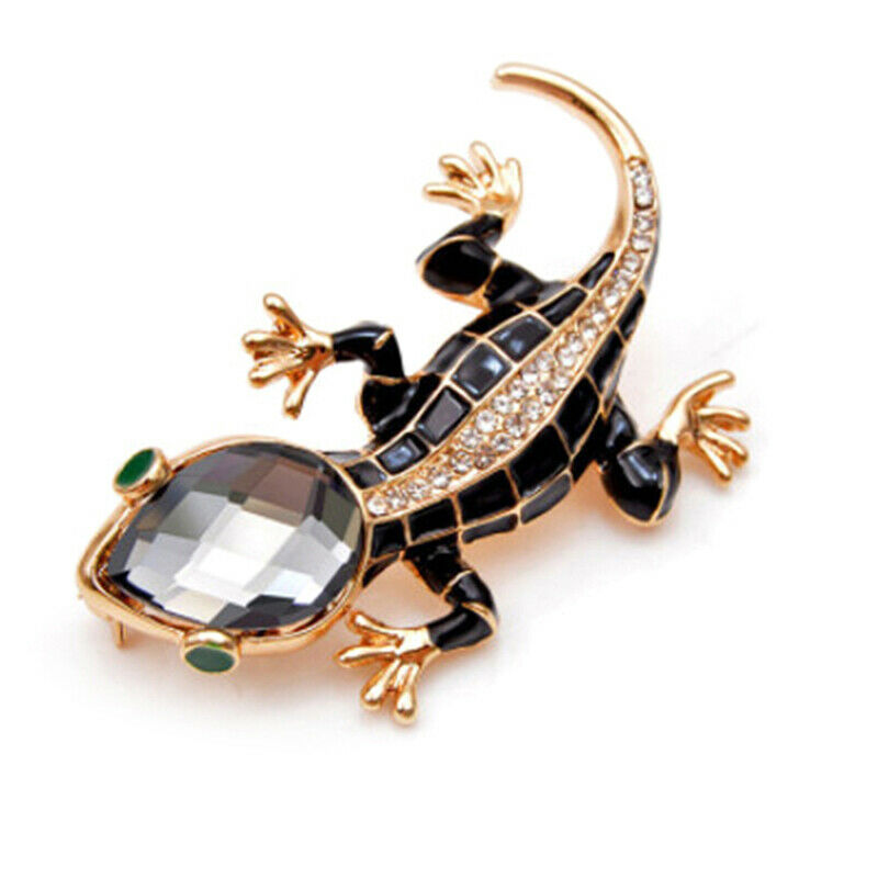 Crystal Lizard Brooches for Women Cute Fashion Animal Pin Clothes Jewelry.l8
