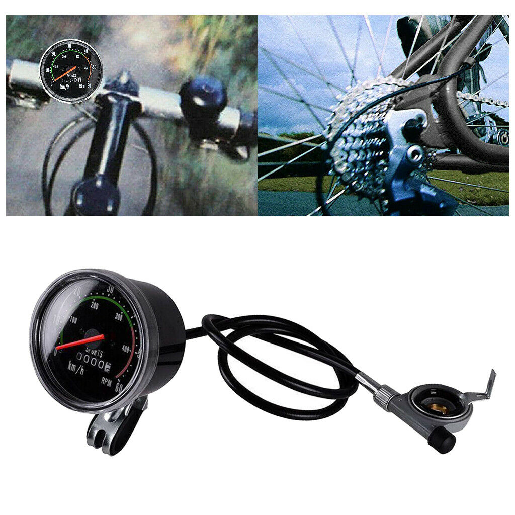 Waterproof Bicycle Bike Speedometer Analog Mechanical Odometer Computers