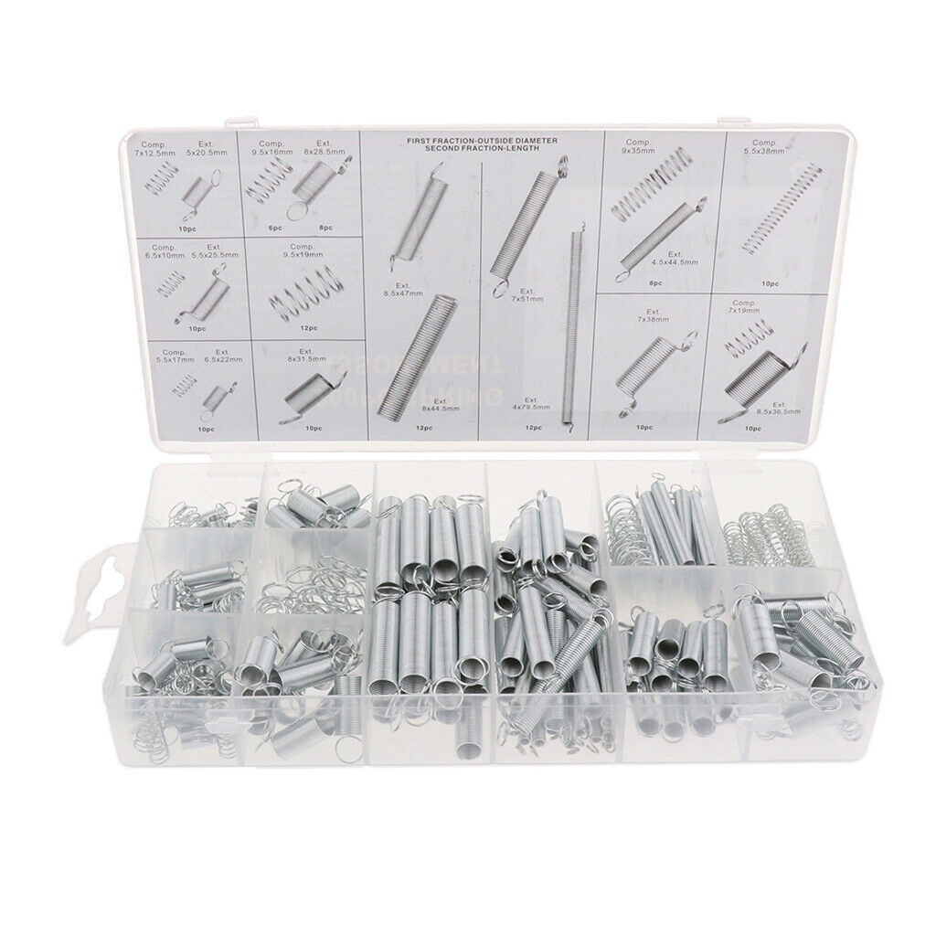 200 Small Metal Loose Steel Coil Spring Assortment