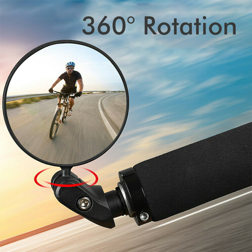 Bike Mirror Adjustable Bike Rear View Mirror Foldable Convex Rearview Mirror