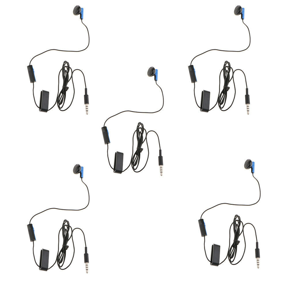 5x Portable 3.5mm Jack Single Earphone 1.2m Single Earbud for Sony PS4