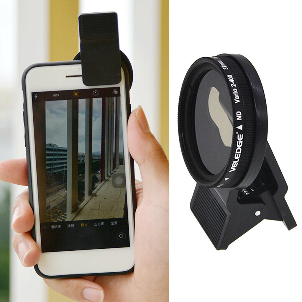 Cell Phone 37mm   ND 2-400 Phone Camera Lens Filter + Clip Universal