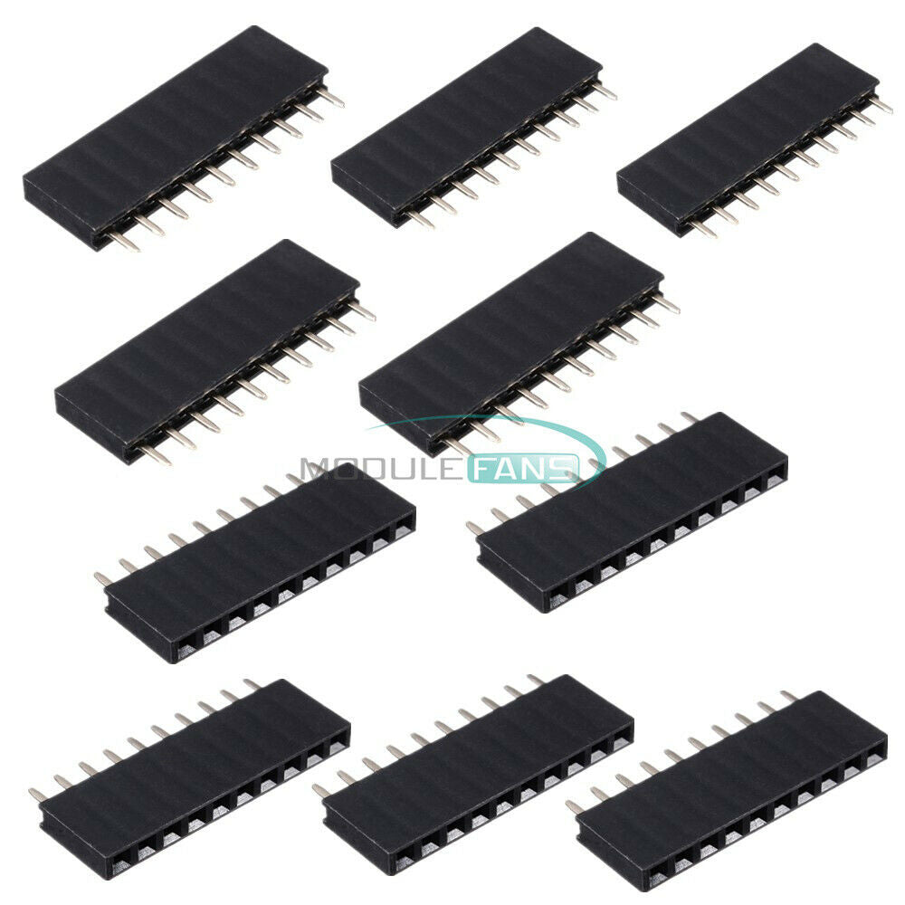 20PCS 2.54mm 1x10 Single Row 10Pins Header PCB Socket Female