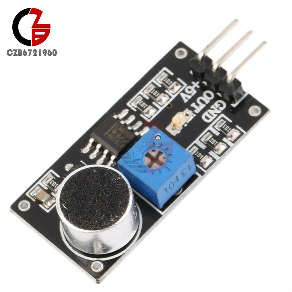 2PCS LM393 Microphone 0.5M Induction Distance Sound Sensor Dectection Module