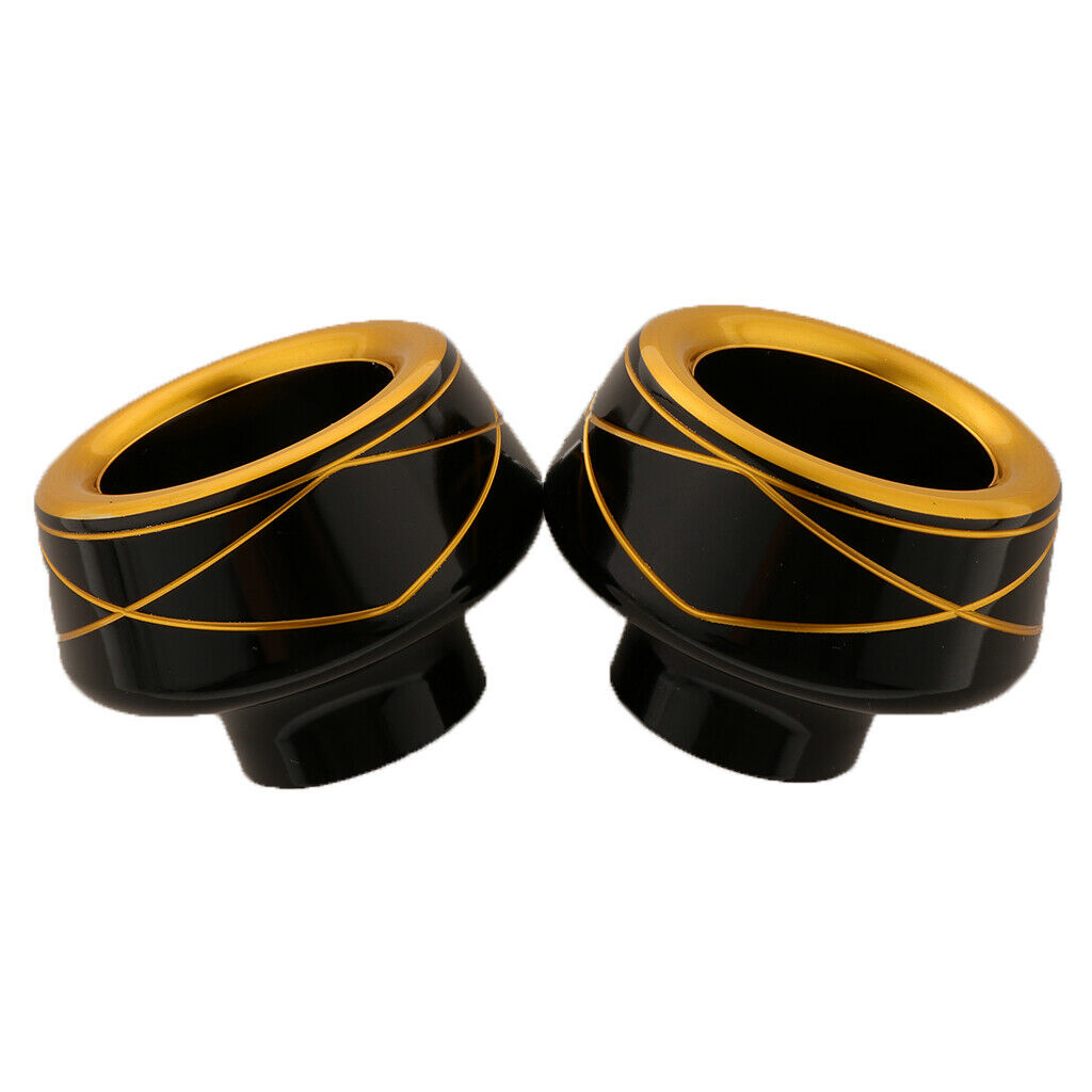 2 PCS Motorcycle Front Fork Cup Drop Resistance Universal  Yellow + Black