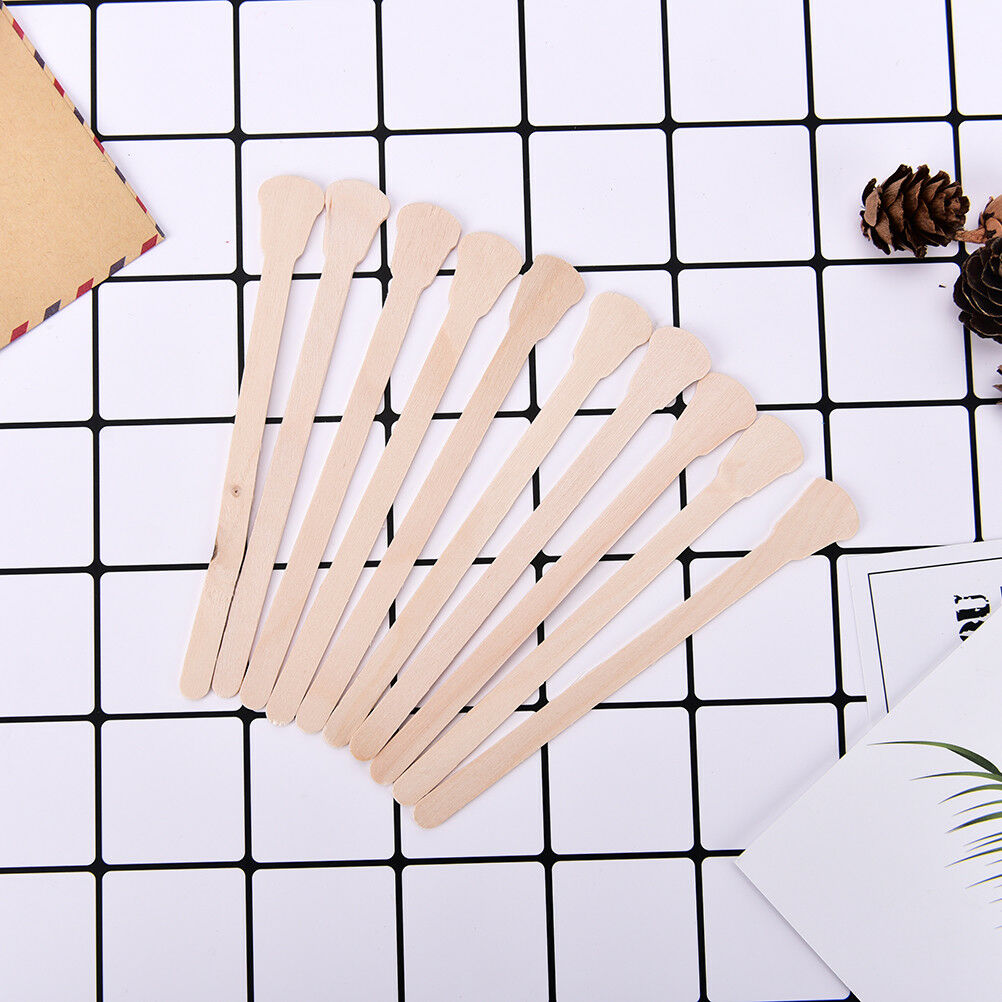 10Pcs Disposable Wax Waxing Wooden Body Hairs Removal Sticks Applicators Nice TH