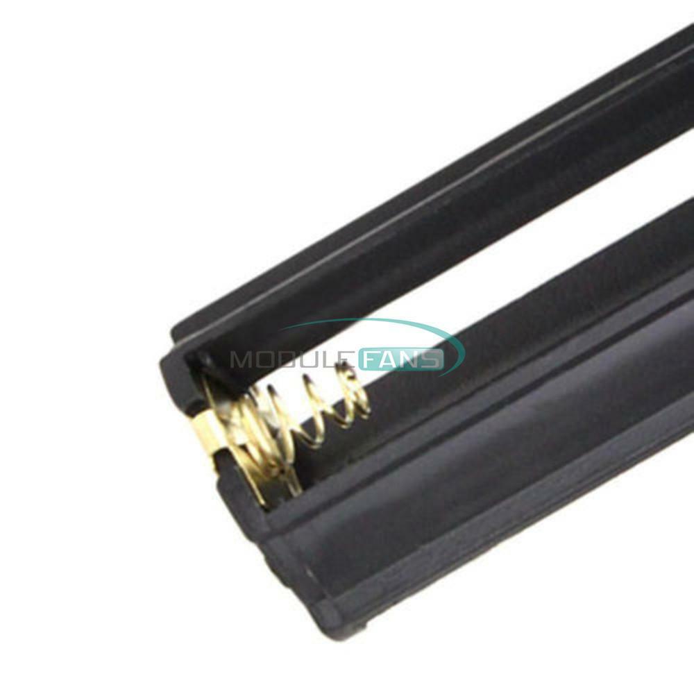 2PCS Black Cylindrical 3AAA Plastic Battery Holder Case Box For Flashlight Lamp