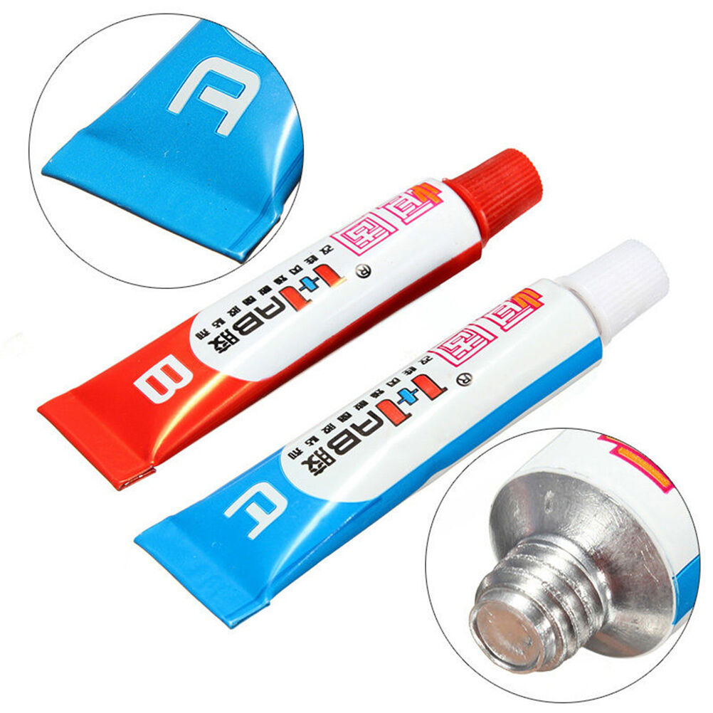 1Set AB Epoxy Glue Strong Adhesive Syringe Cold Weld Plastic Metal Glass RubberB