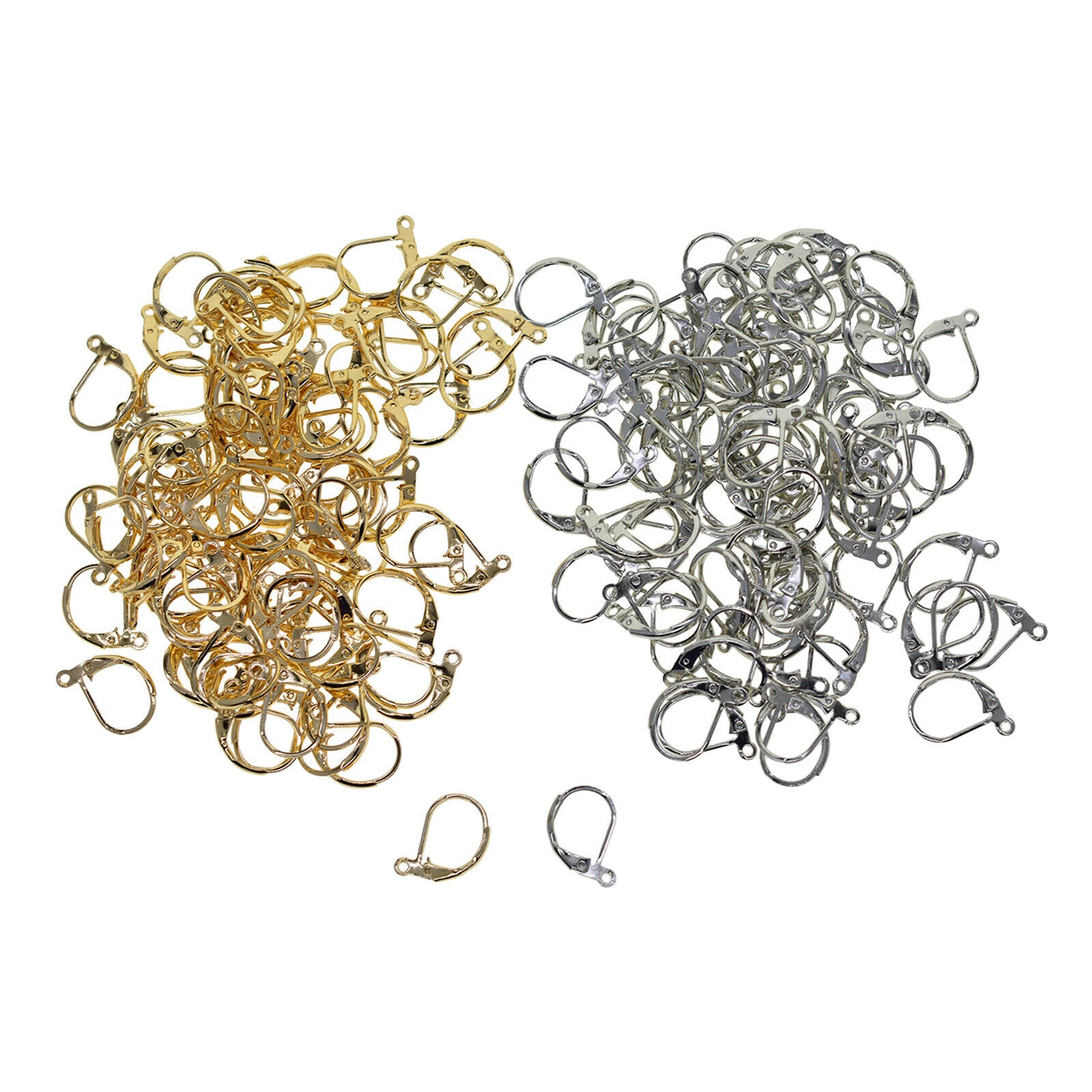 200Pcs Lever Back Earring Hooks French Round Earwires Back Clip DIY Jewelry