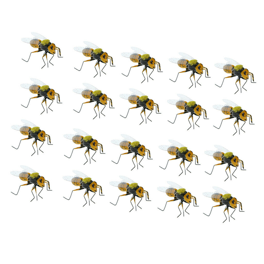 20x Vivid Insect Bee Imitation Animal Fridge Magnet Outdoor Lawn Tree Decor