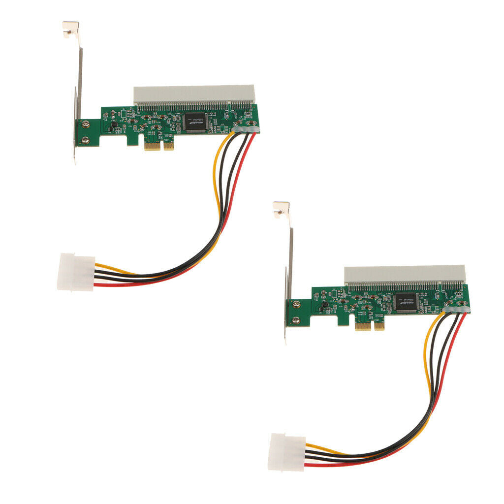 2x High Efficiency PCIe to PCI Bus Riser Card Converter for Computers
