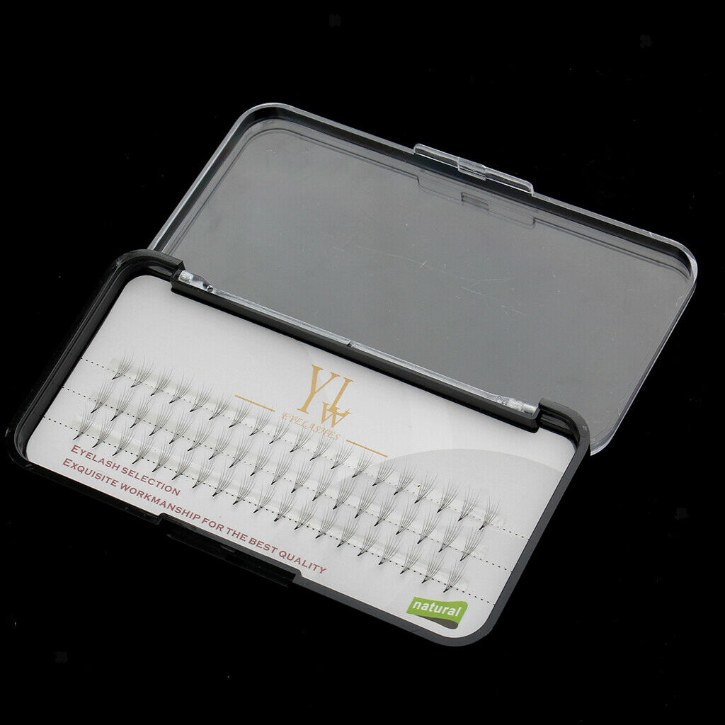 60 Stand Natural Long Individual False Eye Lashes Eyelash Extensions Makeup 12mm