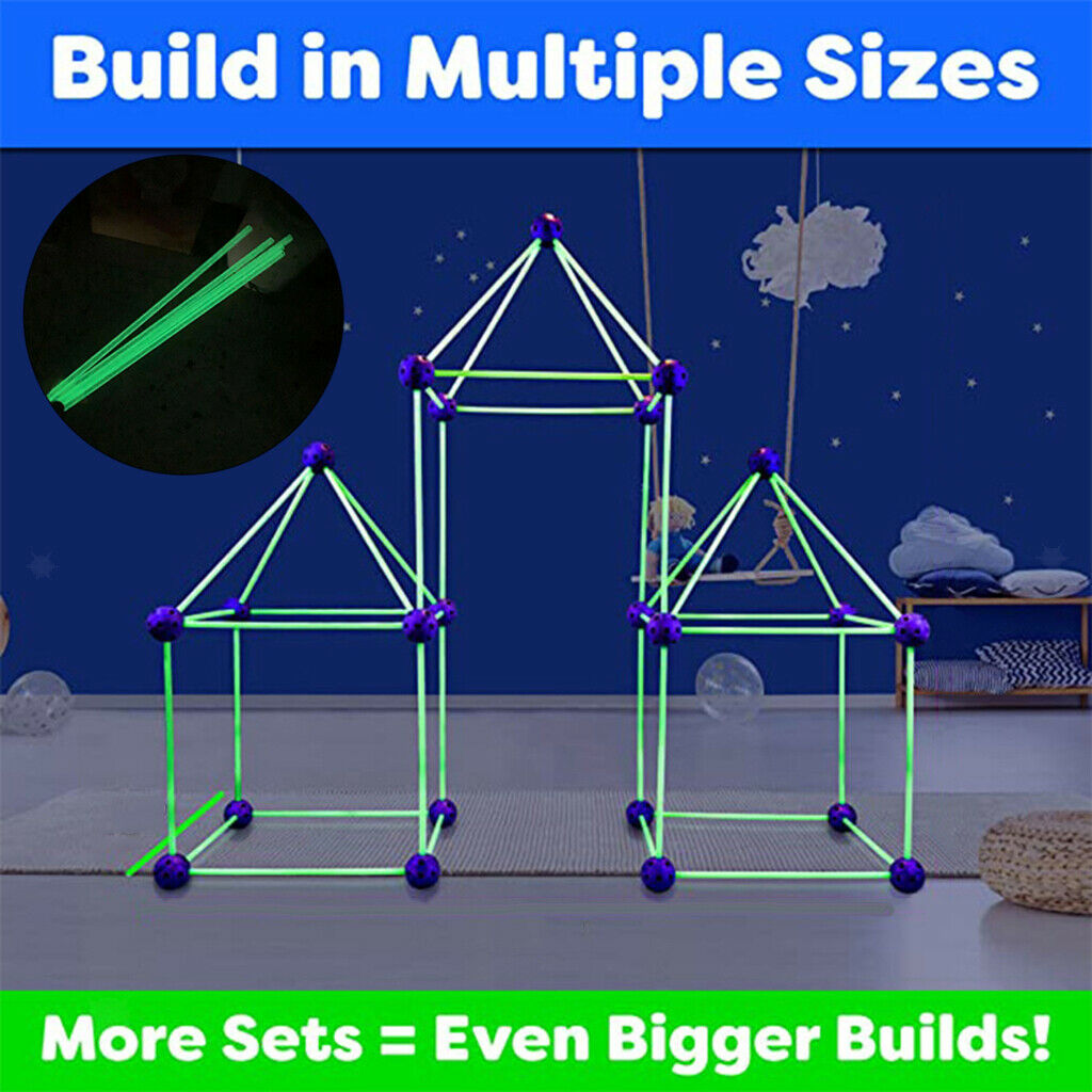 Kids Child Construction Fort Building Kit Forts Blocks Play House Ball Rod