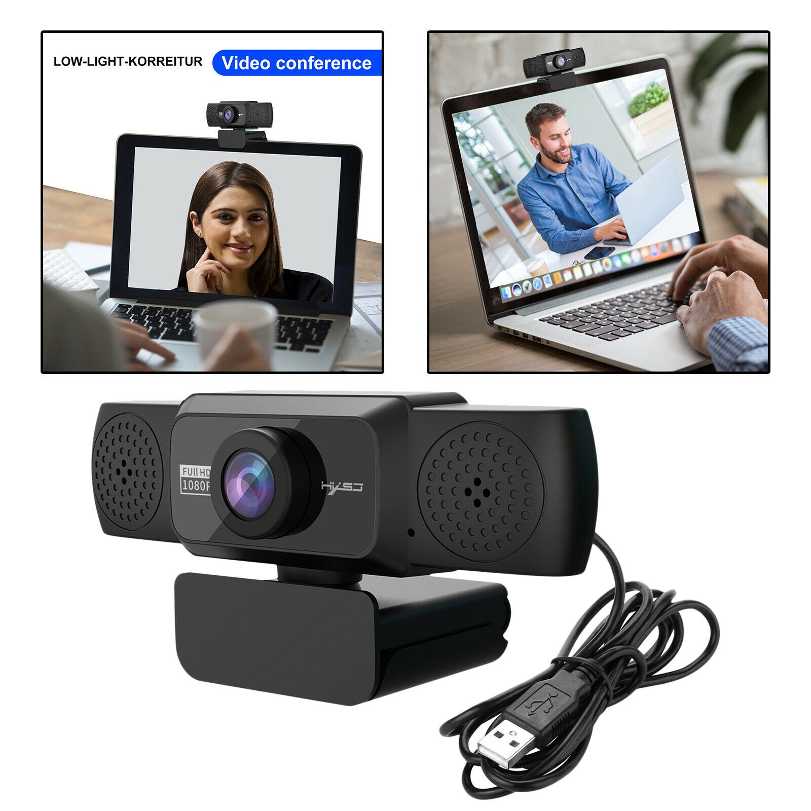1080P Business Web Camera HD 95Â° Wide Angle for Laptop Conferencing Gaming