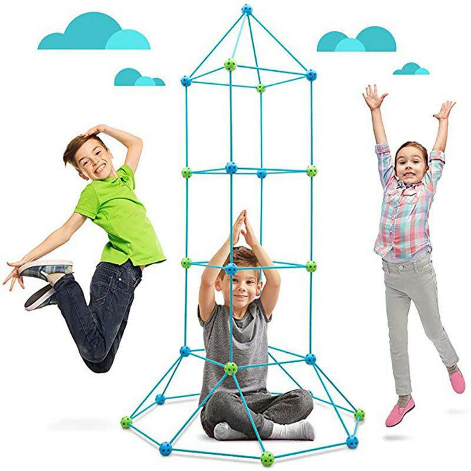 Creative Construction Fort Building Kit Indoor Outdoor Tunnel Castle Builder