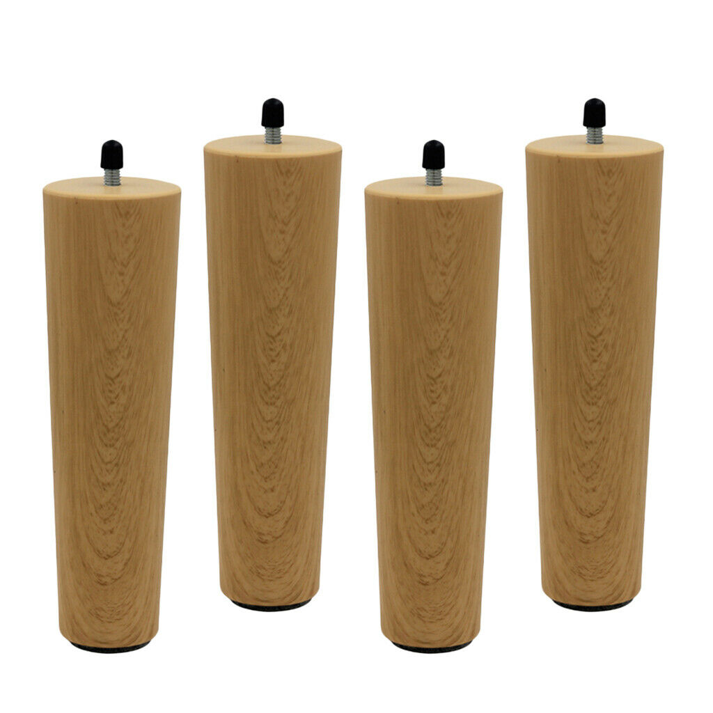 4pcs Round Wood Sofa Legs Finished  Replacement Legs Universal for Coffee Table