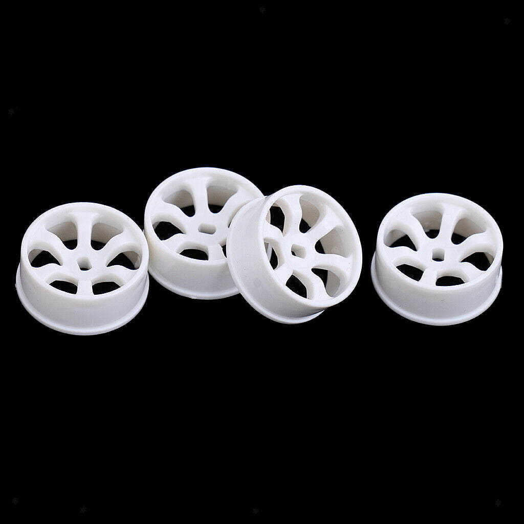 4x 1:28 White RC Wheel Rims for WLtoys K969 Drift Car DIY Replacements