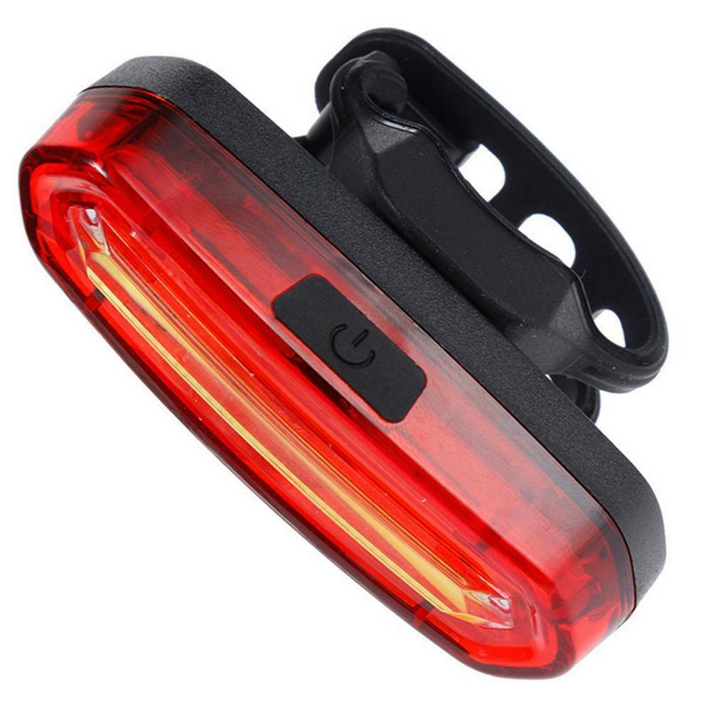 USB Rechargeable Bicycle Tail Light LED Rear Helmet Bike Cycling Safe Flashlight