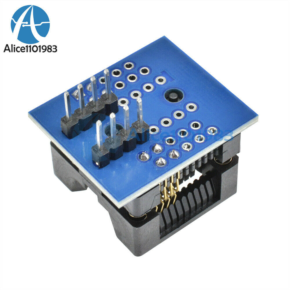 5PCS SOP8 to DIP8 Wide-body Seat Wide 200mil Programmer Adapter Socket Blue
