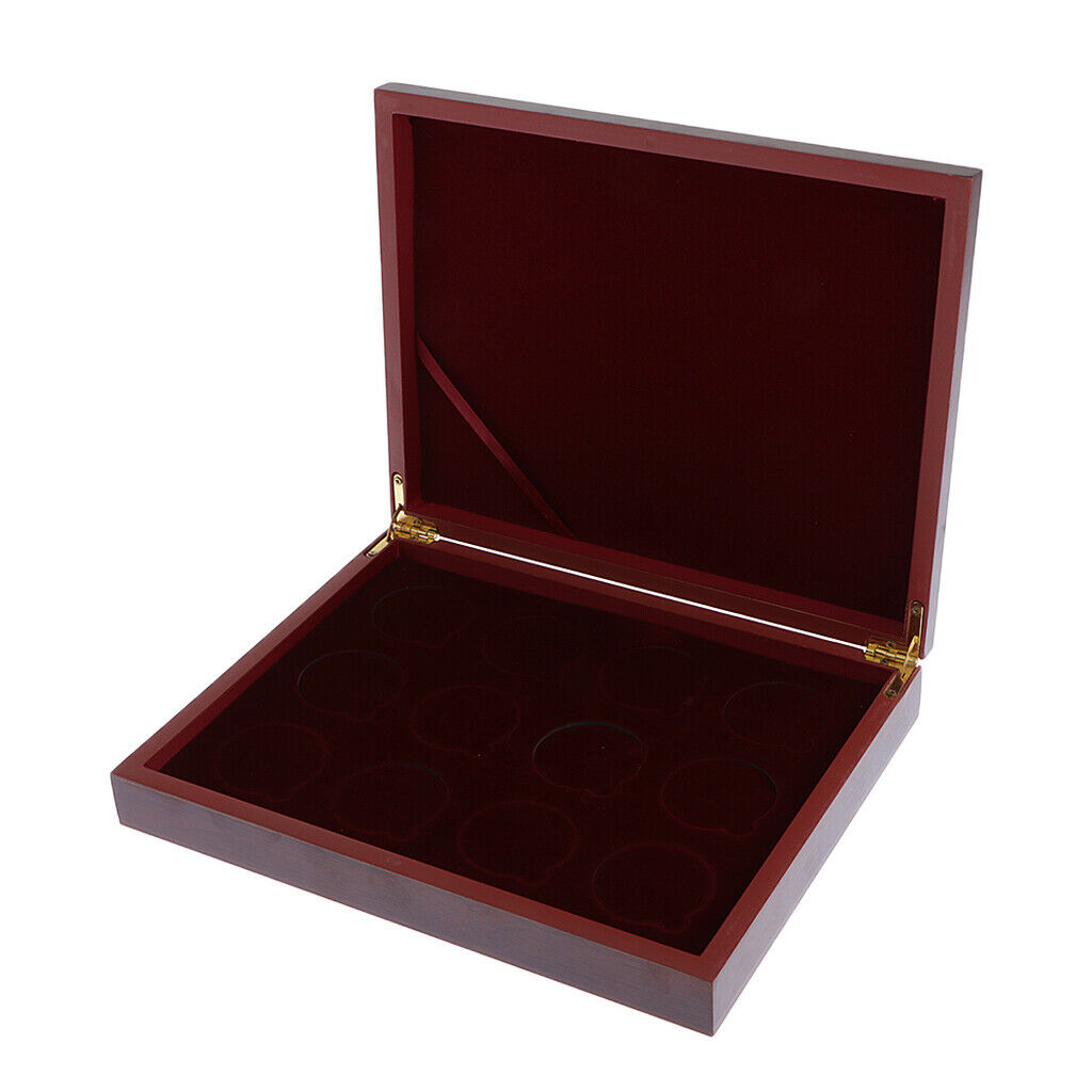Classic Panda Wooden Military Challenge Coin Box Storage, Coins Medal Display