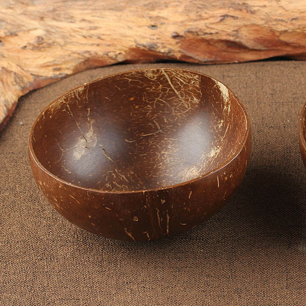 Natural Coconut Bowl Soup Fruit Salad Noodle Rice Bowl Wooden Fruit Bowl