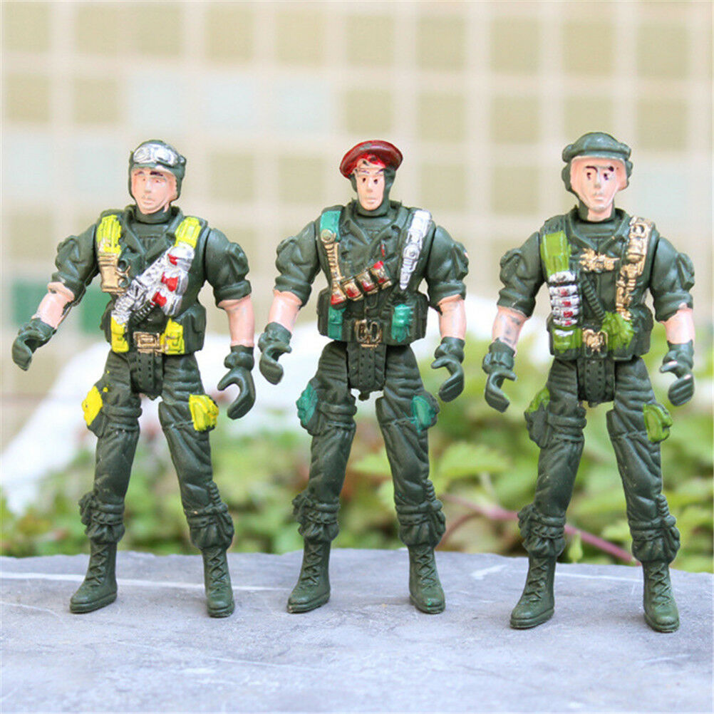 Military Playset Special Force Action Figures Kids Toys Plastic 9cm Soldie.l8