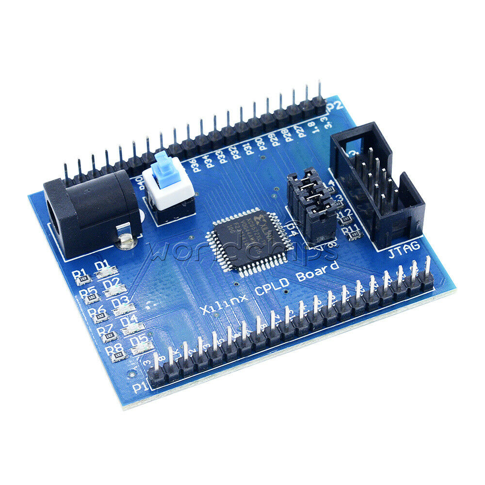 Xilinx XC9572XL CPLD AMS Development Learning Test Board+4 Programm LED