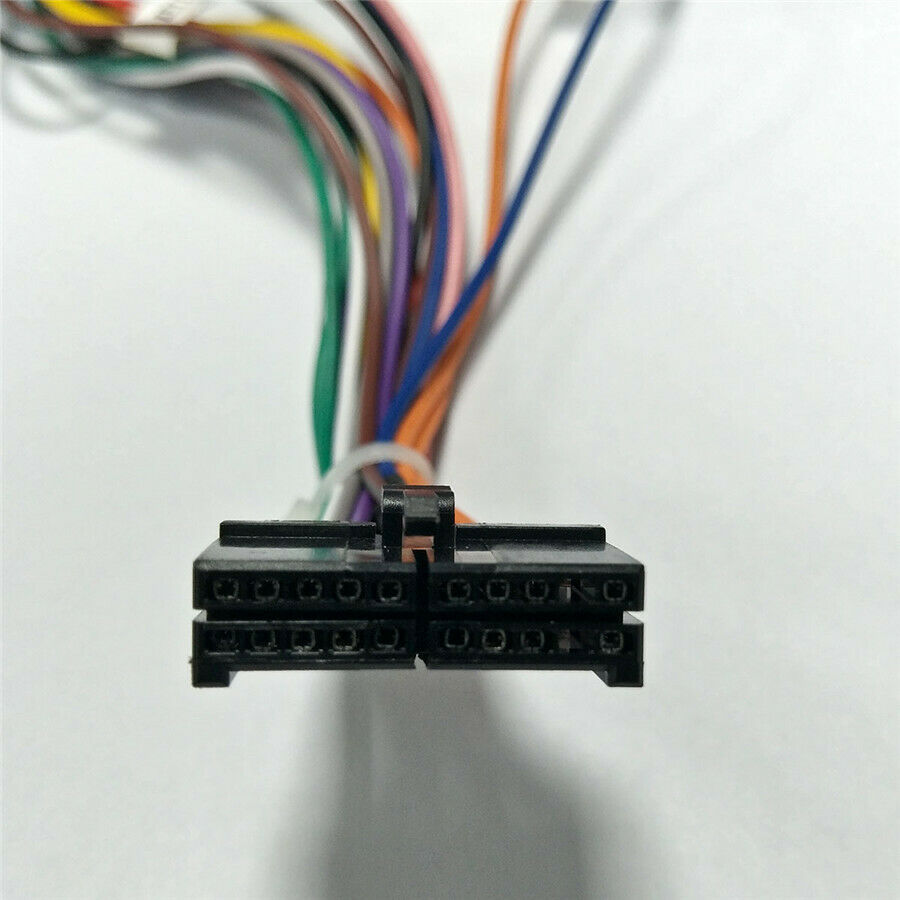 Car Stereo 20 PIN Wiring Harness Connector Adapter 1din/2din Power Cable Harness