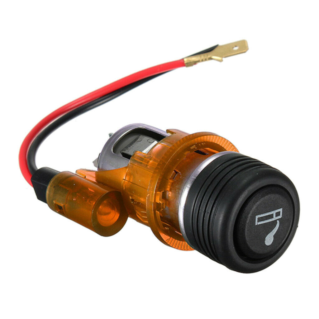 12V Motorcycle Cigarette Lighter Plastic Socket Easy to Install Durable