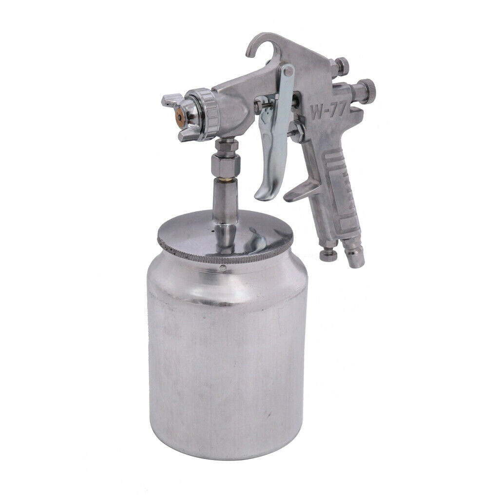 1000ml Pot Spray Paint Gun Air Regulator Nozzle 2mm for Car Wall Machine